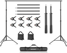 Neewer Photo Studio Backdrop System, 10ft/3m Wide 6.6ft/2m High Adjustable Backg