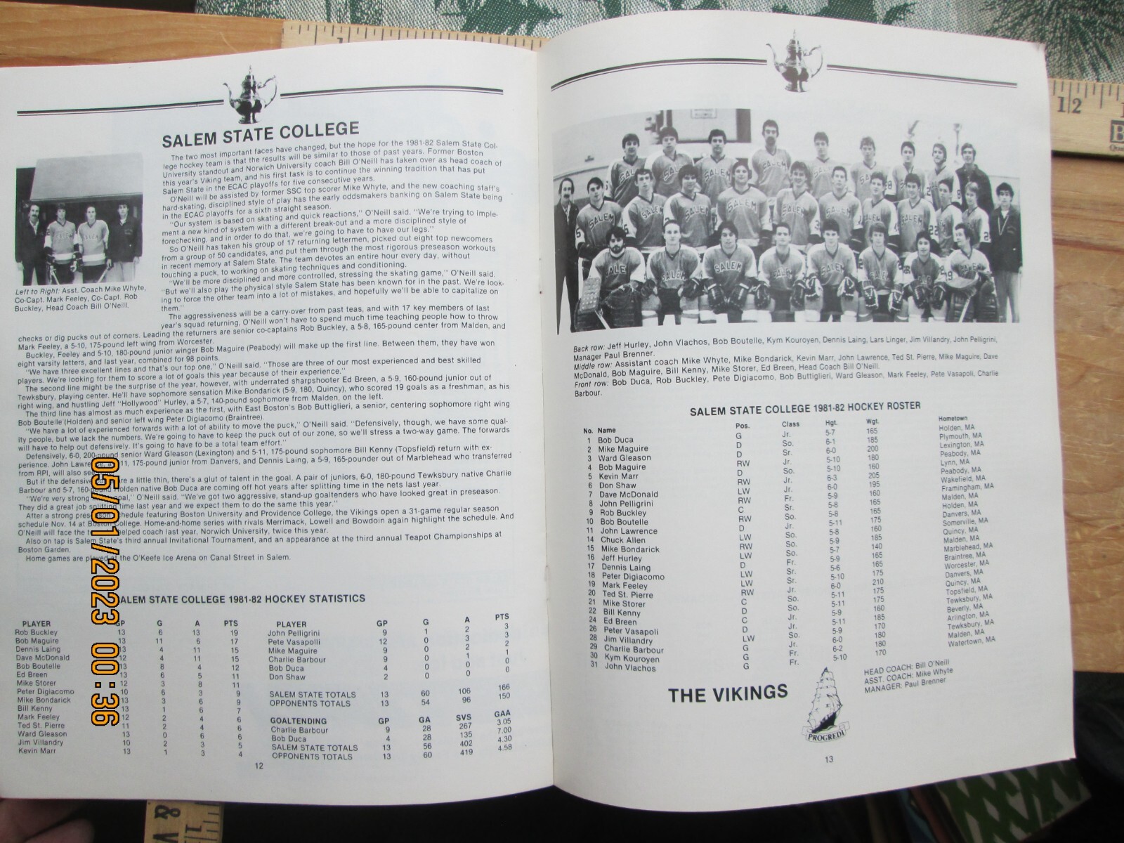 invitational hockey tournament teapot boston Gardens Jan 1982 official program eBay