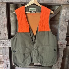 Vintage LL Bean 1980’s Hunting Orange Vest Canvas Mens Size Medium