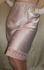 Vtg Pink Nylon Rayon Satin Half Slip M