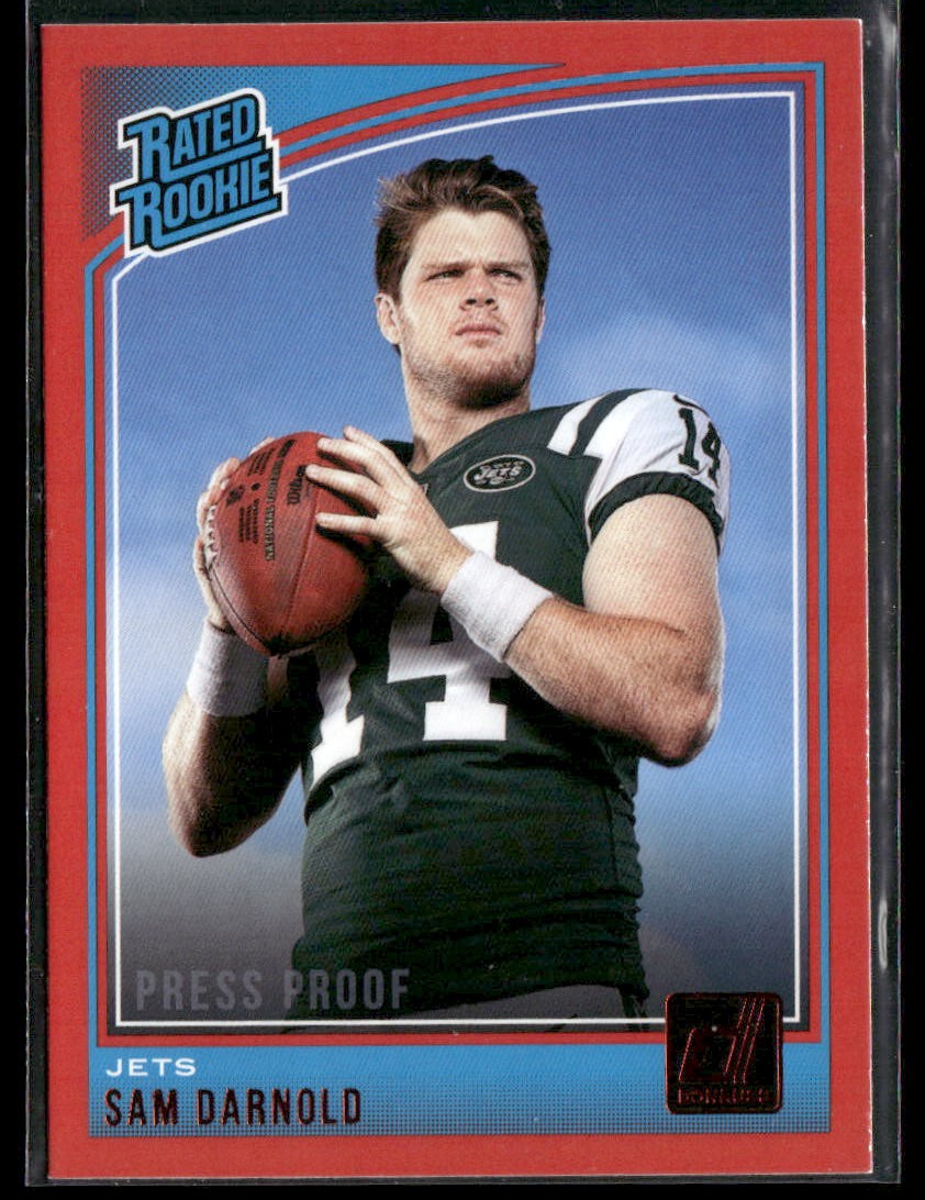 2018 Donruss #301 Sam Darnold Press Proof Red Rookie New York Jets