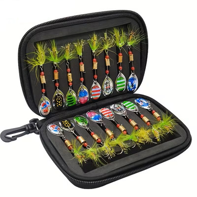 16 Spinner Set Größe 2 Blinker Angelköder 3g - 6cm Forellenköder Kunstköder