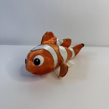Disney Finding Nemo Clownfish Plush Orange White 9 Stuffed Animal Toy