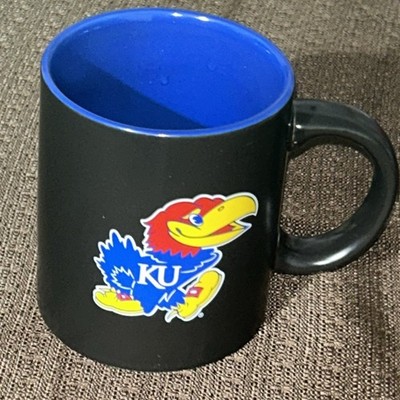 Kansas Jayhawks Coffee Mug University Sports KU Logo Black Blue