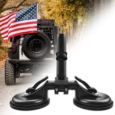 Universal Flag Pole Holder with 2 Suction Cup Fit for Jeep Wrangler UTV ATV O...