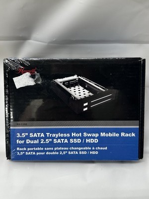 3.5'' SATA Trayless Hot Swap Mobile Rack for Dual 2.5'' SATA SSD I HDD