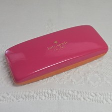 Kate Spade NY Pink Orange Clam Shell Hard Case for Sunglasses Eyeglasses