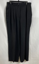 Vintage 90s Giorgio Armani Men's Trousers Black Pleated Dress Pants Sz 46 / 30