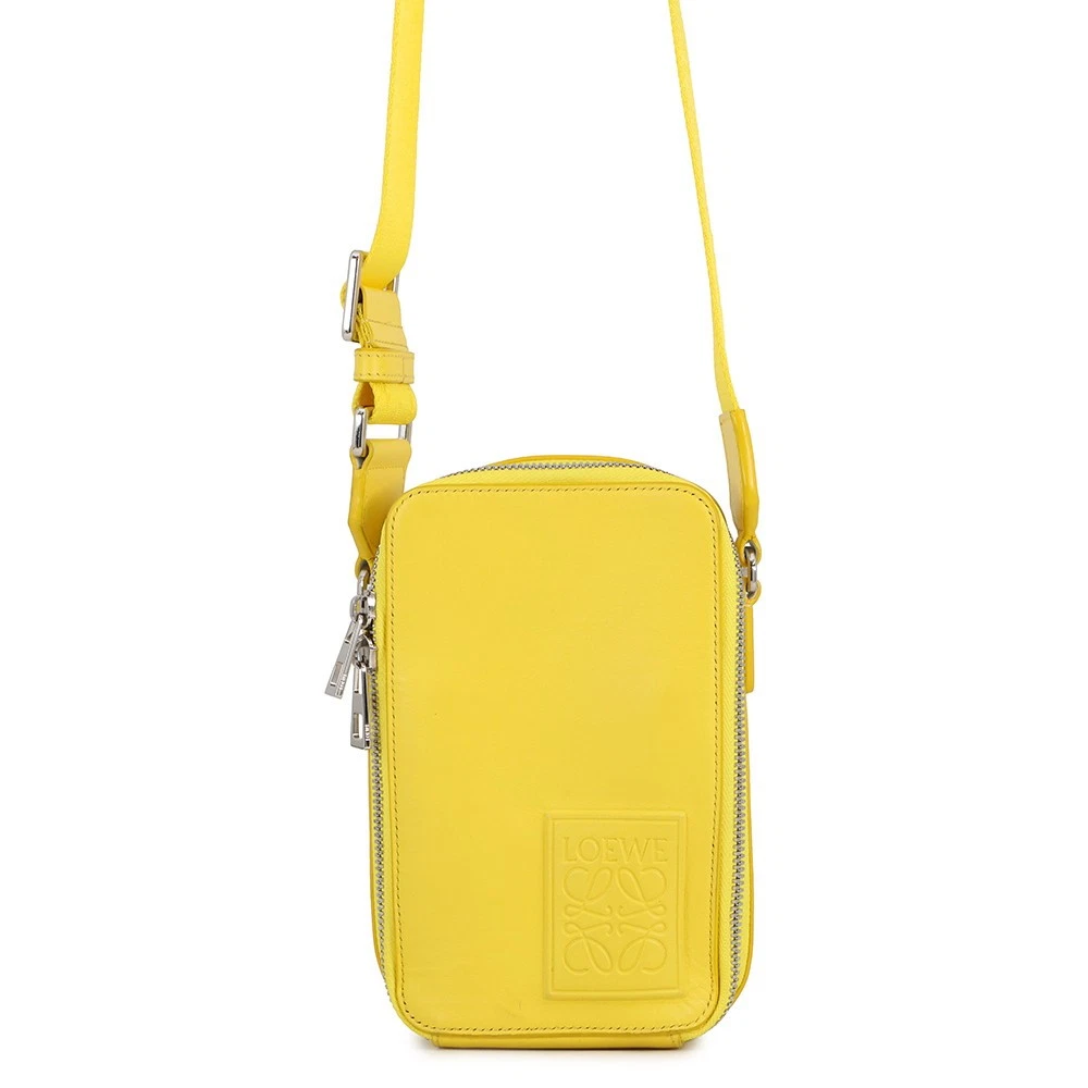 Loewe — LOEWE Anagram Shoulder Bag Leather Yellow C565S59X01