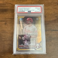 Gabriel Rincones 2022 Bowman 1st Draft Gold Refractor BDC-142- 11/50 PSA 9!