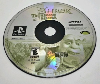 DISC Only - PS1 Shrek Treasure Hunt Playstation 1 Video Game Untested Acceptable