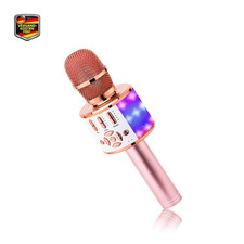 BONAOK Bluetooth Mikrofon Karaoke Party LED Lichter Mini
