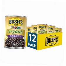 15 oz Canned Source of Plant Based 1.25 Ounce Pack of 12 Organic Black Beans