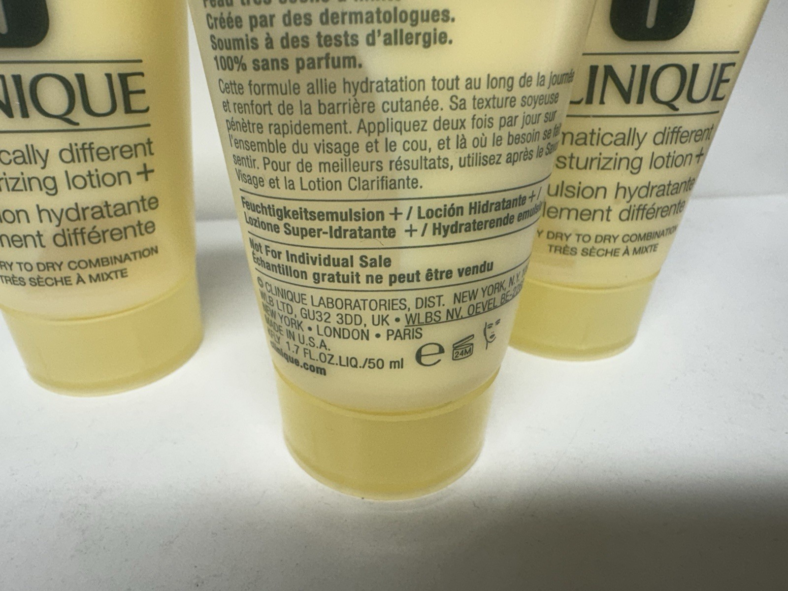 3 CLINIQUE dramatically different lotion+ travel size 1.7 oz / 50ml each