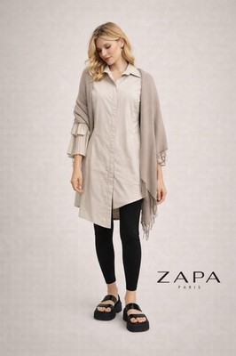ZAPA superbe Tunique / Chemise Longue Bohème Jolis Détails T.40 Fr Exc État