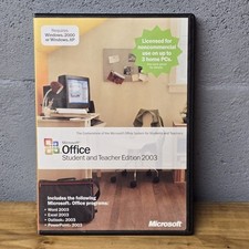 Microsoft Office Student and Teacher Edition 2003 Word Excel With Key And Book