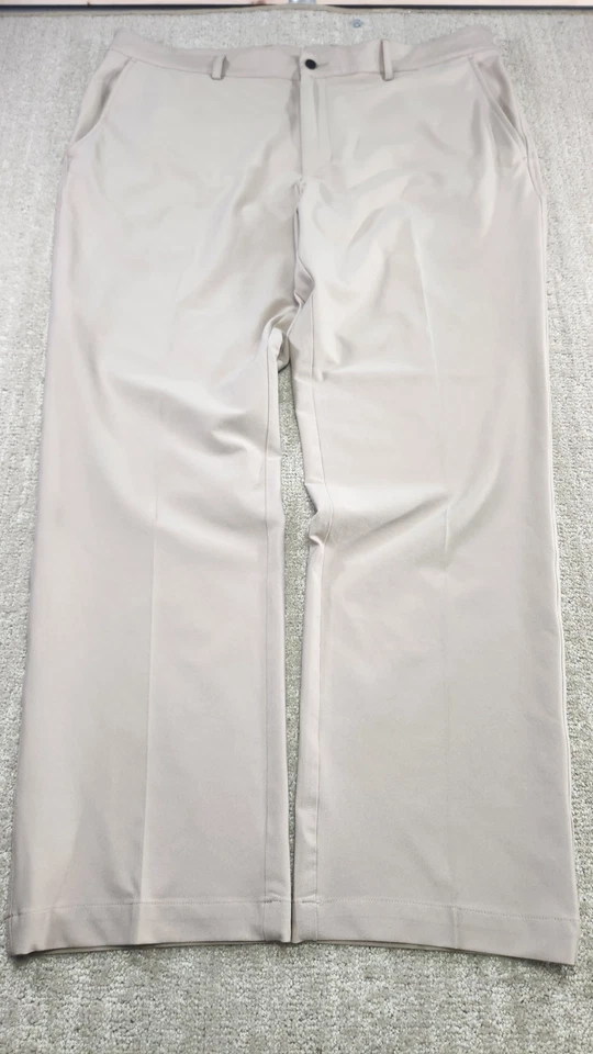 Calça de golfe Dunning masculina 38x30 Everbest Performance bege chino secagem rápida UPF - Imagem 3 de 4