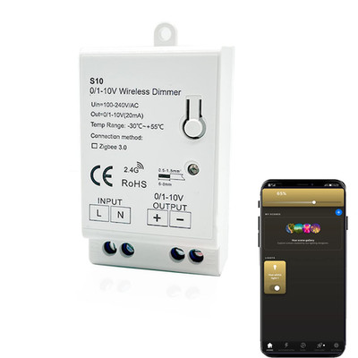 Zigbee 3.0 0/1-10V LED Dimming Controller Timing Auto Switch Functions. Compatib