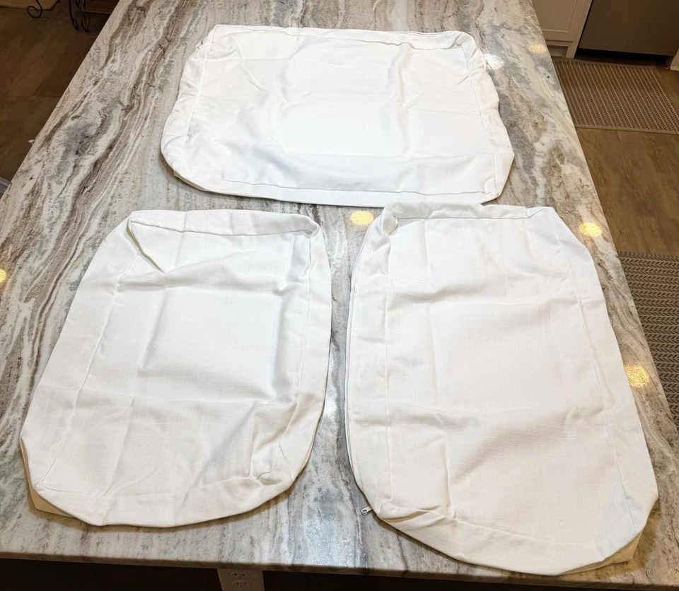 Funda protectora Pottery Barn Huntington parasol brazo inclinado esquina seccional BLANCA 3 PIEZAS Foto 3 de 4