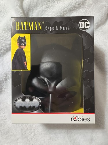 BATMAN DC Cape & Mask Rubies New In Box For 6+ Small Sized - Picture 1 of 6