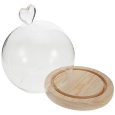 Espositore in Vetro Vetrina in Vetro Piccolo Cupola Decorativa in Vetro con Base