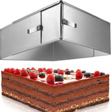 Backrahmen rechteckig – Verstellbare Edelstahl Backform 8 cm