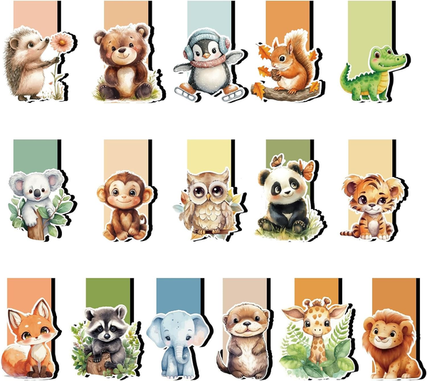 16 Magnetische Lesezeichen Kinder, Tiere Lesezeichen Magnetisch Magnetlesezeiche-image