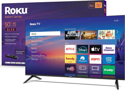 Smart TV 2026   50-Inch Select Series, 4K QLED TV    TV with Voice Remote   Flat