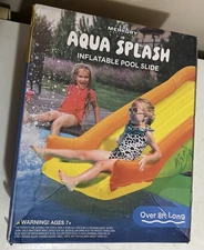 POOL SLIDE AQUA SPLASH 8’x3’ INFLATABLE KIDS DOCK SLIDE