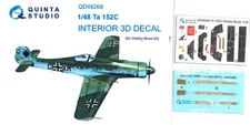 Quinta Studios 1/48 FOCKE WULF Ta-152C 3D DECAL COLORED INTERIOR SET Hobby Boss