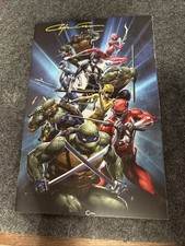 Mighty Morphin Power Rangers/TMNT #1: Firmado por Clayton Crain Variante Virgen