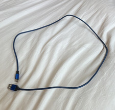 Blue Braided USB-A to Micro USB Cable Charging/Data 2-3 ft 1:1 Universal