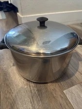 Vintage Vollrath Lo Heet Stainless Steel Ware 5qt Stock Pot with Lid