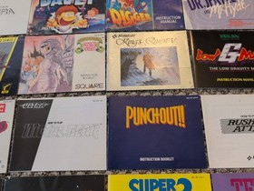 Lote 28 Nintendo NES Manual de instrucciones Folleto Contra Mario Battletoads WURM