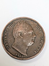 1837 King William III Copper Farthing In Nice Collectable Condition
