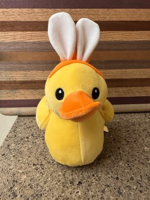 EASTER DUCKIE WITH BUNNY EARS PLUSH, 7'' PLUSH DUCK QUACKS WAY TO CELEBRATE