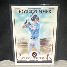 2024 Panini Boys of Summer Carson Williams Red Rookie /149 #85 Tampa Bay Rays
