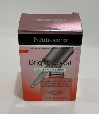 Neutrogena Bright Boost Illuminating Serum 1 oz / 30 ml New Box Slightly Damaged