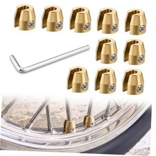 10 Pcs Brass Motorcycle Reusable Wheel Spoke Weight with Hex Key,0.5 oz 0.59 oz