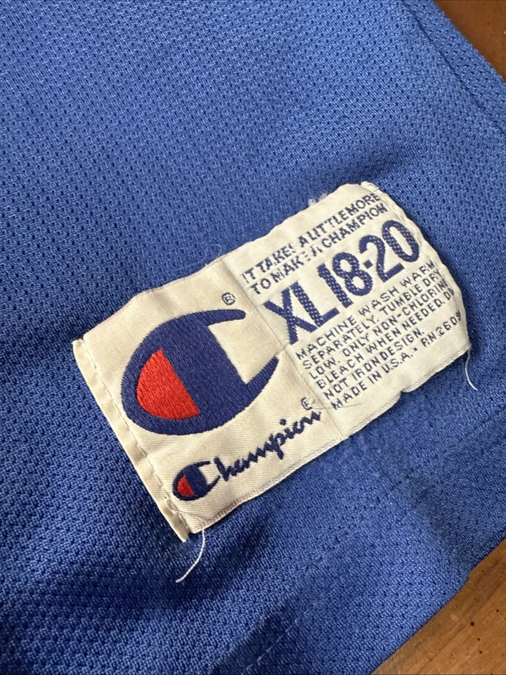 Camiseta de Colección Grant Hill Juvenil XL Azul Detroit Pistons Campeón EE. UU. NBA 90s Foto 2 de 4