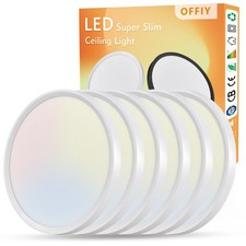6PK 9 Inch LED Flush Mount Ceiling Light 18W 1860LM 3000K/4000K/6000K CCT