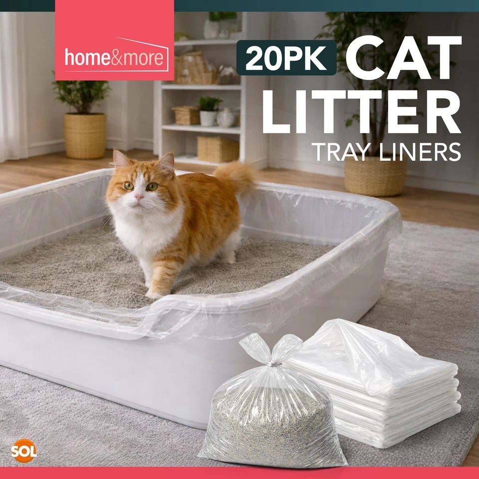 Large Cat Litter Tray Liners 56x70cm Bags Pack Kitten Extra Hygienic Disposable - Image 3 of 4