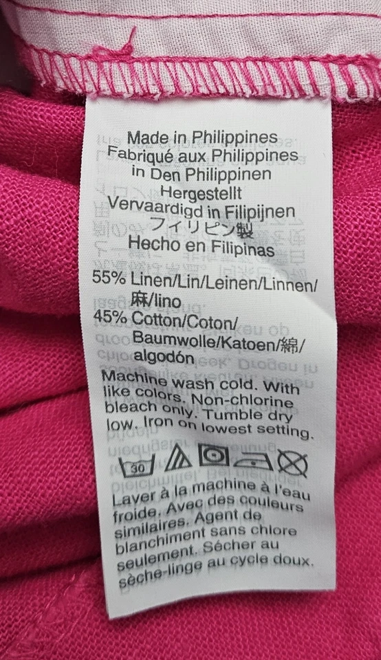 J. Pantalones Cortos Crew Mujer Talla 10 Dobladillo Festoneado Lino Mezcla Algodón Rosa Foto 4 de 4