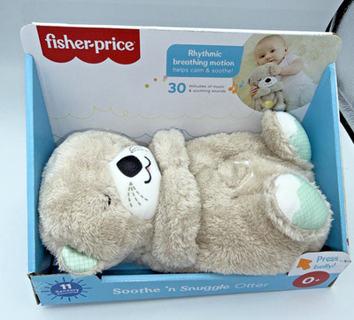 Fisher Price Soothe N Snuggle Otter Plush Sound Machine White Noise Heartbeat