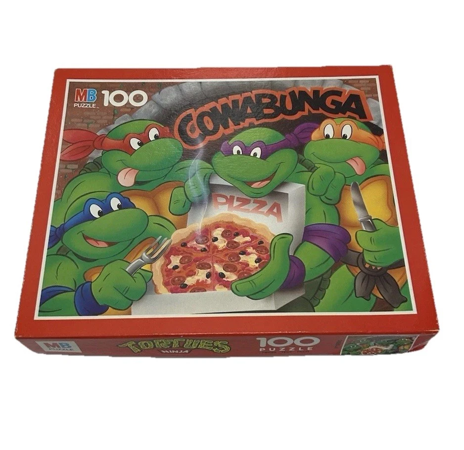 Turtles Puzzle Cowabunga MB Retro Komplett Vintage Turtles Jigsaw Rare MB Spiel - Bild 2 von 4