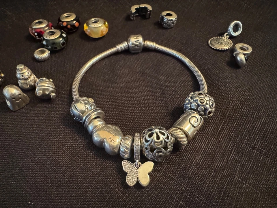 Authentic 925 Silver Pandora Charm Bracelet With 30 Assorted 925 Silver Charms - Image 2 of 4