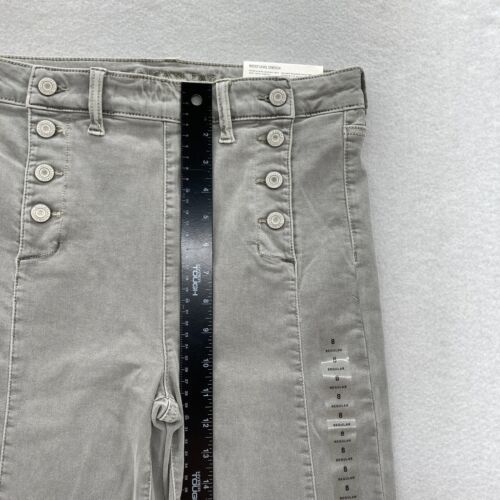 American Eagle Jegging Crop Women's 8 Gray Stretch Denim High Rise Skinny Jeans - Picture 10 of 15