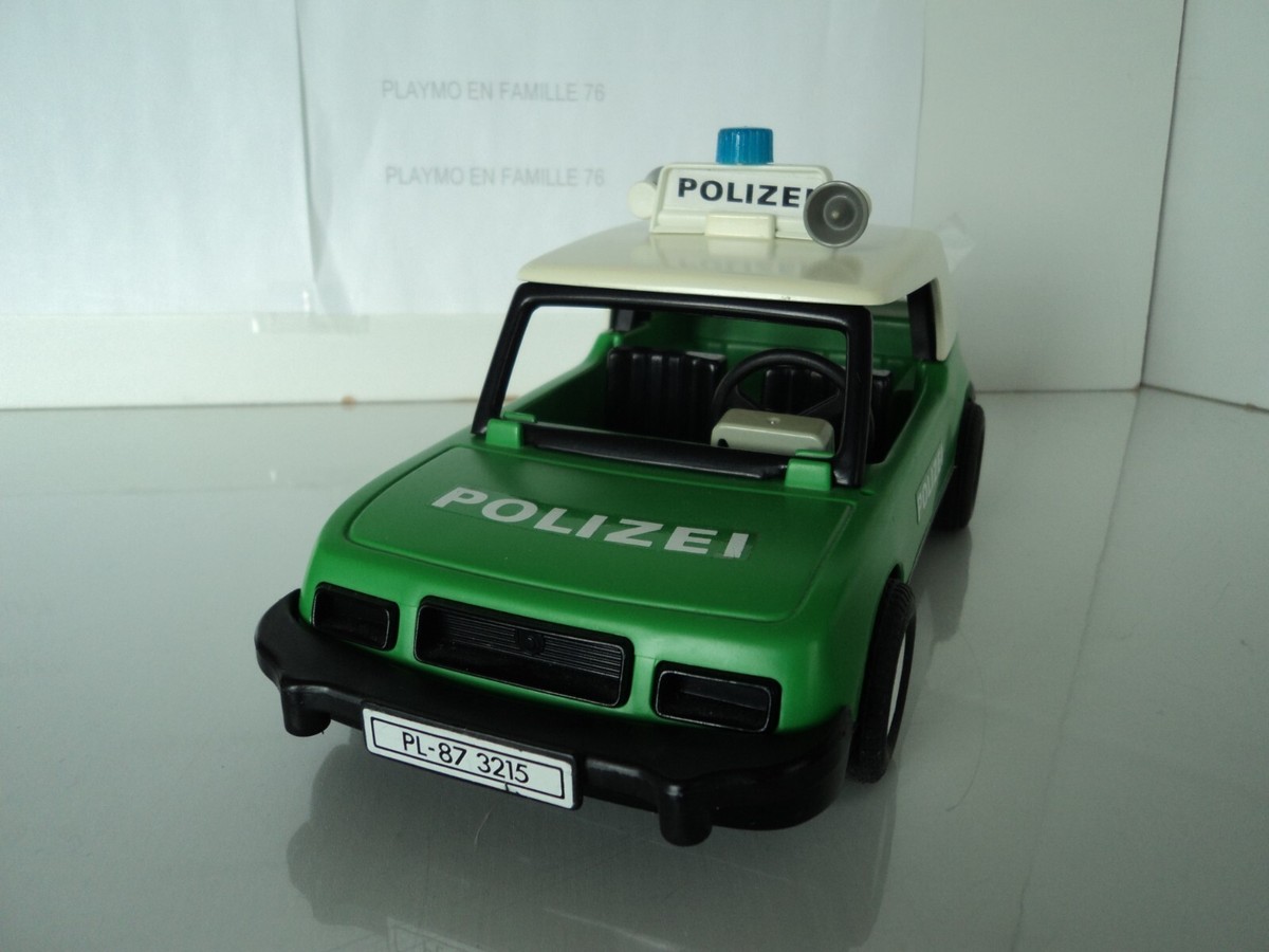 ANCIEN JOUET Playmobil System Véhicule Voiture Police Verte 1976 Réf