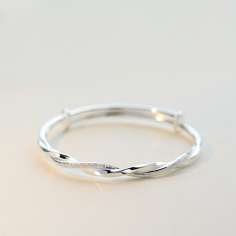 Women 925 Sterling Silver Bracelet Bangle Love Charm Ladies Jewellery Gifts UK