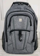 NWOT NEW Dejuno Gray Laptop Tablet Pocket School Work Commuter Backpack DJB-703
